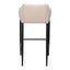 Banco Alto para Restaurante - ZUO ANDOVER - Beige - Asiento y Respaldo Tapizados