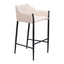 Banco Alto para Restaurante - ZUO ANDOVER - Beige - Asiento y Respaldo Tapizados