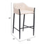 Banco Alto para Restaurante - ZUO ANDOVER - Beige - Asiento y Respaldo Tapizados