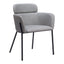 Silla Comercial para Cafetería - ZUO BREMOR - Gris Pizarra - Asiento y Respaldo Tapizados en Lino Sintético
