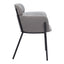 Silla Comercial para Cafetería - ZUO BREMOR - Gris Pizarra - Asiento y Respaldo Tapizados en Lino Sintético