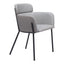Silla Comercial para Cafetería - ZUO BREMOR - Gris Pizarra - Asiento y Respaldo Tapizados en Lino Sintético