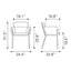 Silla Comercial para Cafetería - ZUO BREMOR - Gris Pizarra - Asiento y Respaldo Tapizados en Lino Sintético