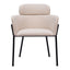Silla Comercial para Cafetería - ZUO BREMOR - Beige - Asiento y Respaldo Tapizados