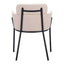 Silla Comercial para Cafetería - ZUO BREMOR - Beige - Asiento y Respaldo Tapizados