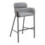 Banco Alto para Restaurante - ZUO BREMOR - Gris Pizarra - Asiento y Respaldo Tapizados en Lino Sintético