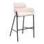 Banco Alto para Restaurante - ZUO BREMOR - Beige - Asiento y Respaldo Tapizados