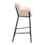 Banco Alto para Restaurante - ZUO BREMOR - Beige - Asiento y Respaldo Tapizados