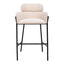 Banco Alto para Restaurante - ZUO BREMOR - Beige - Asiento y Respaldo Tapizados