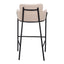 Banco Alto para Restaurante - ZUO BREMOR - Beige - Asiento y Respaldo Tapizados
