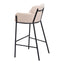 Banco Alto para Restaurante - ZUO BREMOR - Beige - Asiento y Respaldo Tapizados