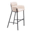 Banco Alto para Restaurante - ZUO BREMOR - Beige - Asiento y Respaldo Tapizados