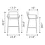 Banco Alto para Restaurante - ZUO BREMOR - Beige - Asiento y Respaldo Tapizados