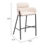 Banco Alto para Restaurante - ZUO BREMOR - Beige - Asiento y Respaldo Tapizados