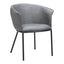 Silla Comercial para Comedor de Empresa - ZUO GARSTON - Varios Colores - Asiento y Respaldo Tapizados en Piel Sintética - Gris