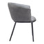 Silla Comercial para Comedor de Empresa - ZUO GARSTON - Varios Colores - Asiento y Respaldo Tapizados en Piel Sintética - Gris