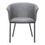 Silla Comercial para Comedor de Empresa - ZUO GARSTON - Varios Colores - Asiento y Respaldo Tapizados en Piel Sintética - Gris