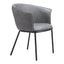 Silla Comercial para Comedor de Empresa - ZUO GARSTON - Varios Colores - Asiento y Respaldo Tapizados en Piel Sintética - Gris
