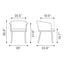 Silla Comercial para Comedor de Empresa - ZUO GARSTON - Varios Colores - Asiento y Respaldo Tapizados en Piel Sintética - Gris
