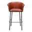 Banco Alto para Bar y Barra - ZUO GARSTON - Varios Colores - Asiento y Respaldo Tapizados en Piel Sintética - Café