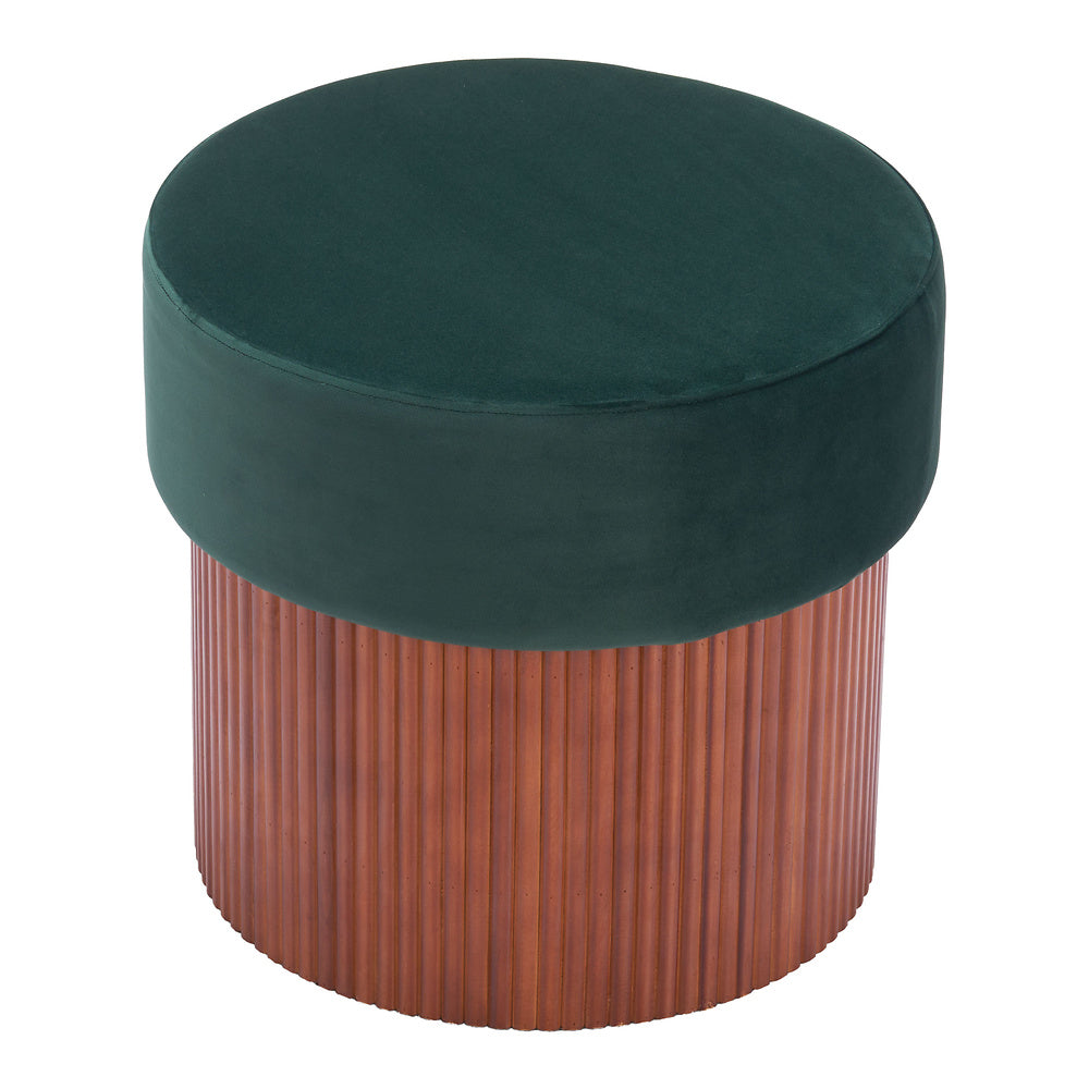 Otomán para Boutique - ZUO BOTO - Verde - Tapizado en Tela Tipo Terciopelo