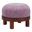 Otomán para Hotel - ZUO GOME - Varios Colores - Tapizado en Tejido Texturizado - Morado Glicina