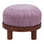 Otomán para Hotel - ZUO GOME - Varios Colores - Tapizado en Tejido Texturizado - Morado Glicina
