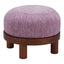 Otomán para Hotel - ZUO GOME - Varios Colores - Tapizado en Tejido Texturizado - Morado Glicina