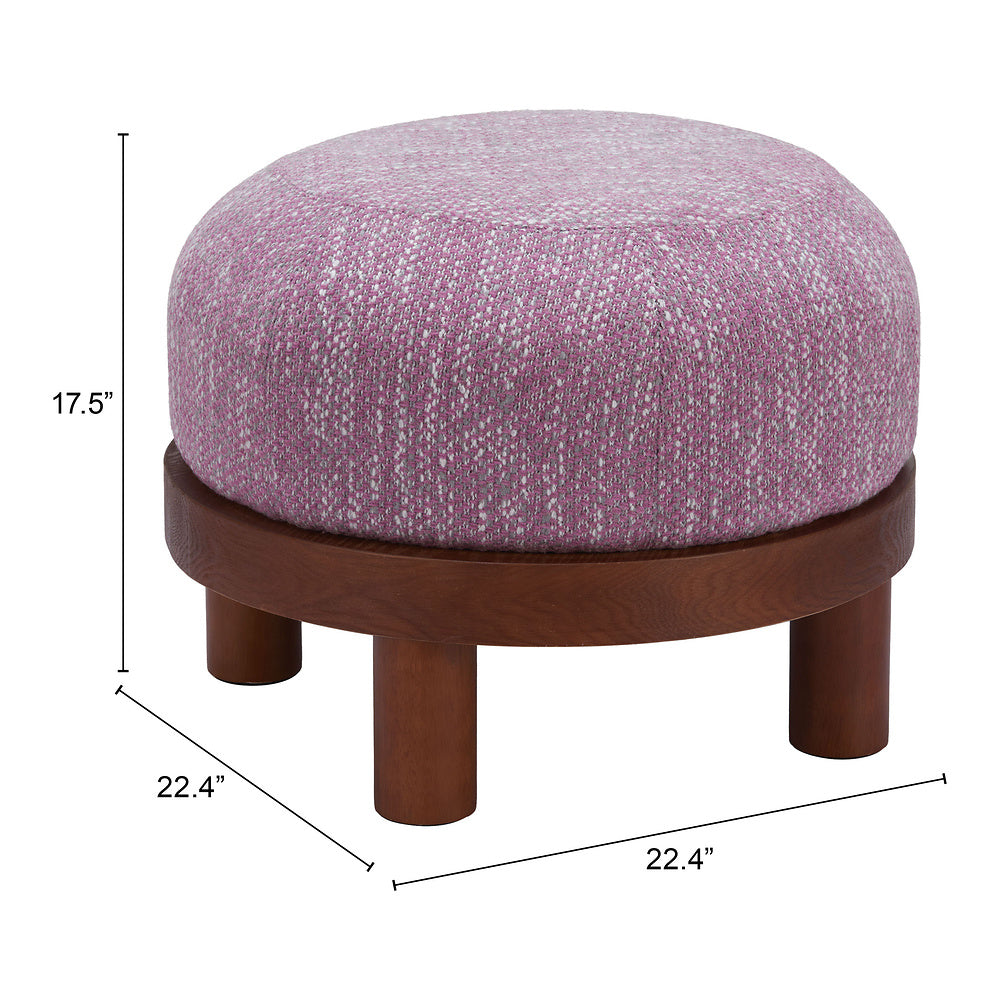 Otomán para Hotel - ZUO GOME - Varios Colores - Tapizado en Tejido Texturizado - Morado Glicina