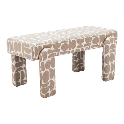 Banca para Comedor de Empresa 2 Plazas - ZUO BLATO - Multicolor - Asiento y Respaldo Tapizados en Tejido Texturizado