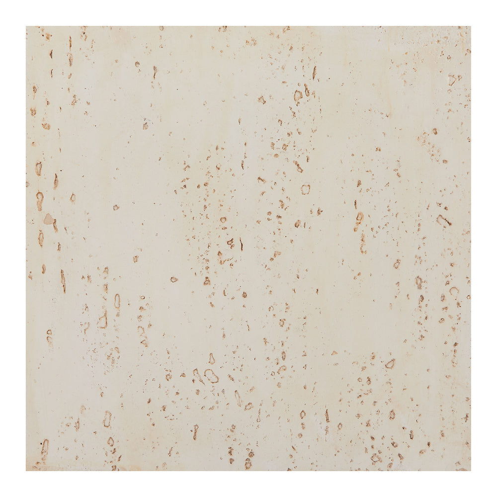 Mesa Auxiliar para Área de Descanso - ZUO KITARA - Beige - Cubierta de Óxido de Magnesio Símil Piedra y Estructura de Óxido de Magnesio