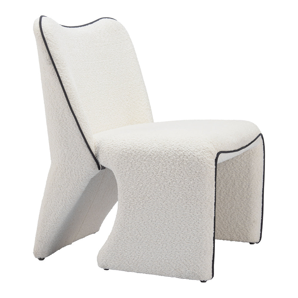 Sillón Ocasional para Spa - ZUO NOVO - Marfil - Asiento y Respaldo Tapizados en Tejido Texturizado