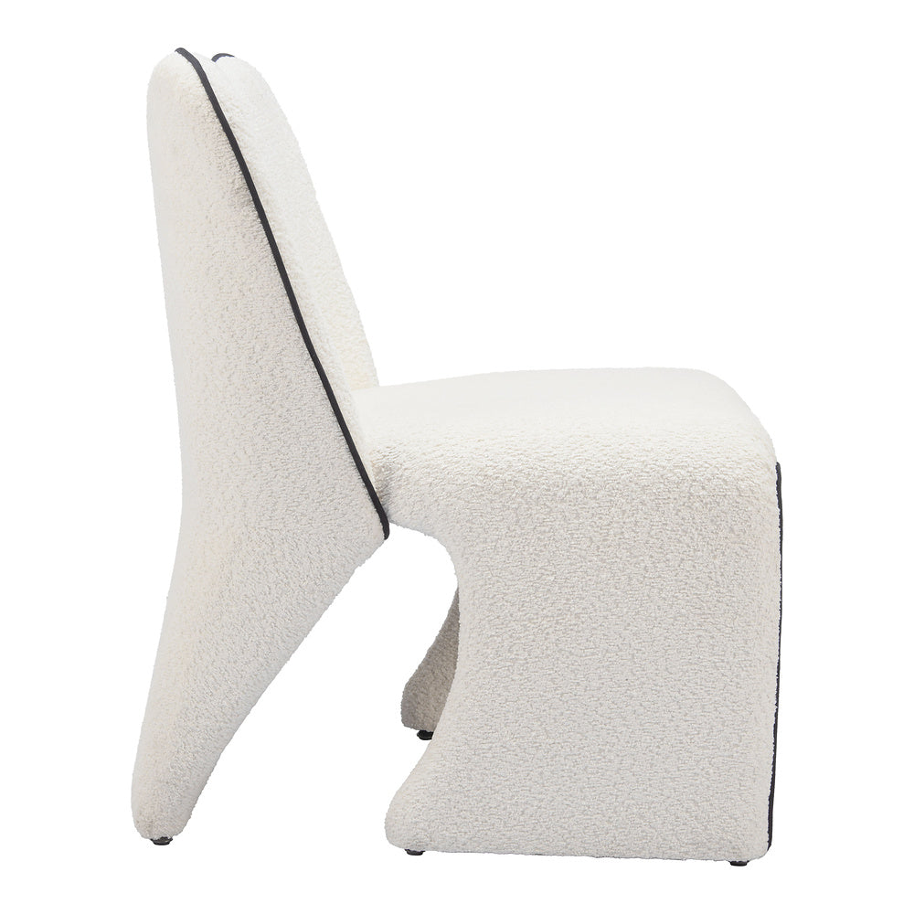 Sillón Ocasional para Spa - ZUO NOVO - Marfil - Asiento y Respaldo Tapizados en Tejido Texturizado