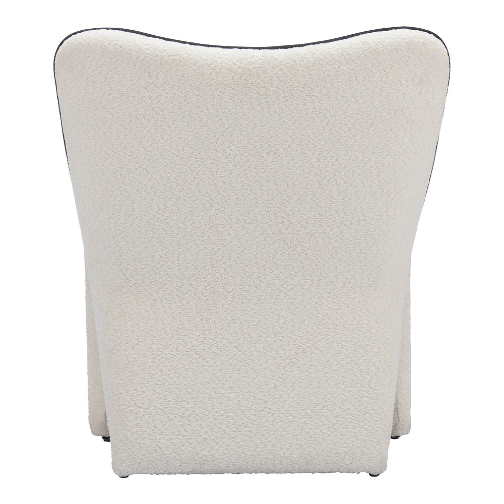 Sillón Ocasional para Spa - ZUO NOVO - Marfil - Asiento y Respaldo Tapizados en Tejido Texturizado
