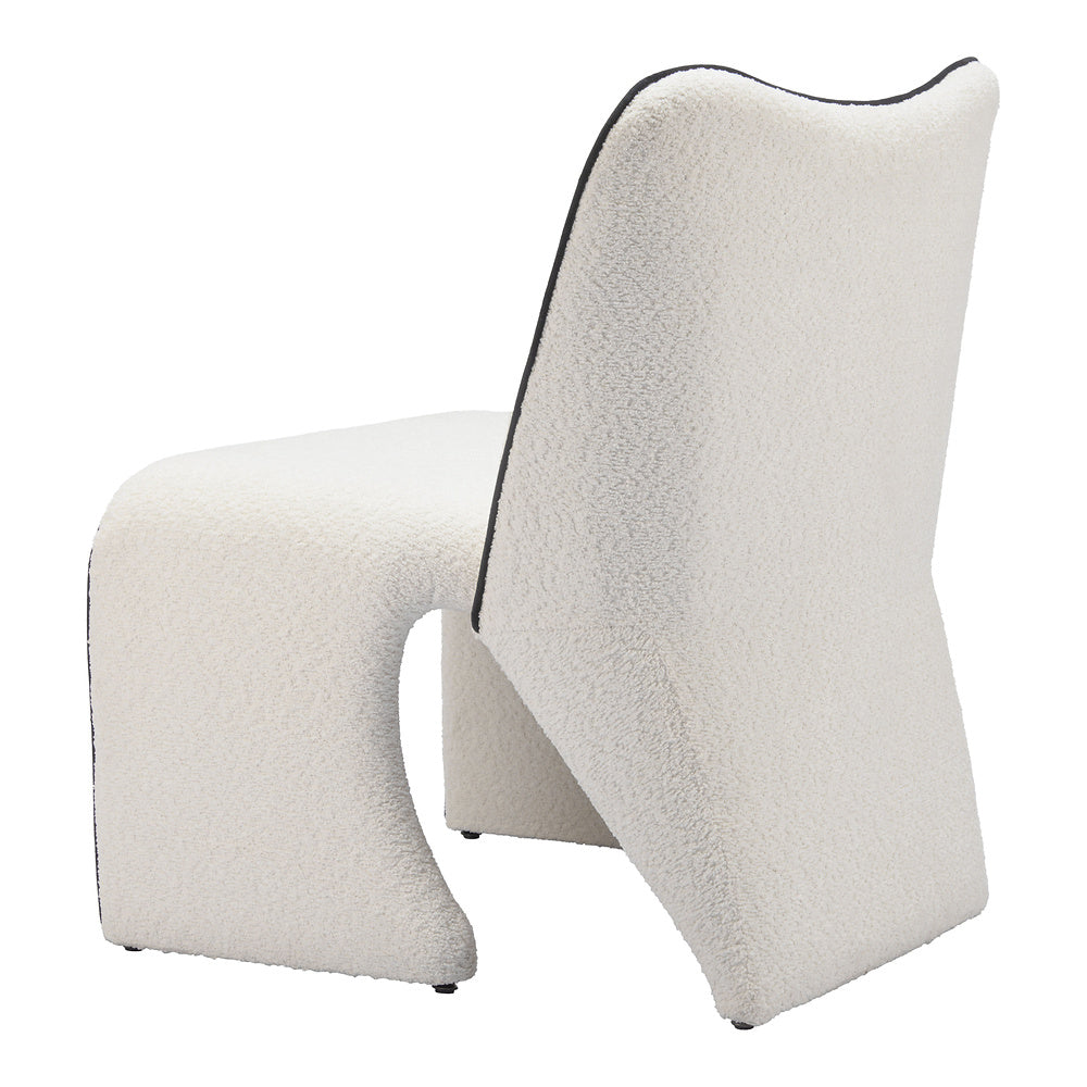 Sillón Ocasional para Spa - ZUO NOVO - Marfil - Asiento y Respaldo Tapizados en Tejido Texturizado