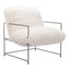 Sillón Ocasional para Área de Descanso - ZUO PELUT - Blanco - Asiento y Respaldo Tapizados