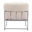 Sillón Ocasional para Área de Descanso - ZUO PELUT - Blanco - Asiento y Respaldo Tapizados