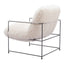 Sillón Ocasional para Área de Descanso - ZUO PELUT - Blanco - Asiento y Respaldo Tapizados