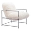 Sillón Ocasional para Área de Descanso - ZUO PELUT - Blanco - Asiento y Respaldo Tapizados