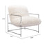 Sillón Ocasional para Área de Descanso - ZUO PELUT - Blanco - Asiento y Respaldo Tapizados