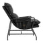 Sillón Ocasional para Coworking - ZUO HALAUS - Negro - Asiento y Respaldo Tapizados en Piel Sintética