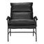 Sillón Ocasional para Coworking - ZUO HALAUS - Negro - Asiento y Respaldo Tapizados en Piel Sintética
