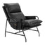 Sillón Ocasional para Coworking - ZUO HALAUS - Negro - Asiento y Respaldo Tapizados en Piel Sintética