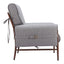 Sillón Ocasional para Salón de Belleza - ZUO KLEM - Gris - Asiento y Respaldo Tapizados en Tejido Texturizado