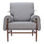 Sillón Ocasional para Salón de Belleza - ZUO KLEM - Gris - Asiento y Respaldo Tapizados en Tejido Texturizado