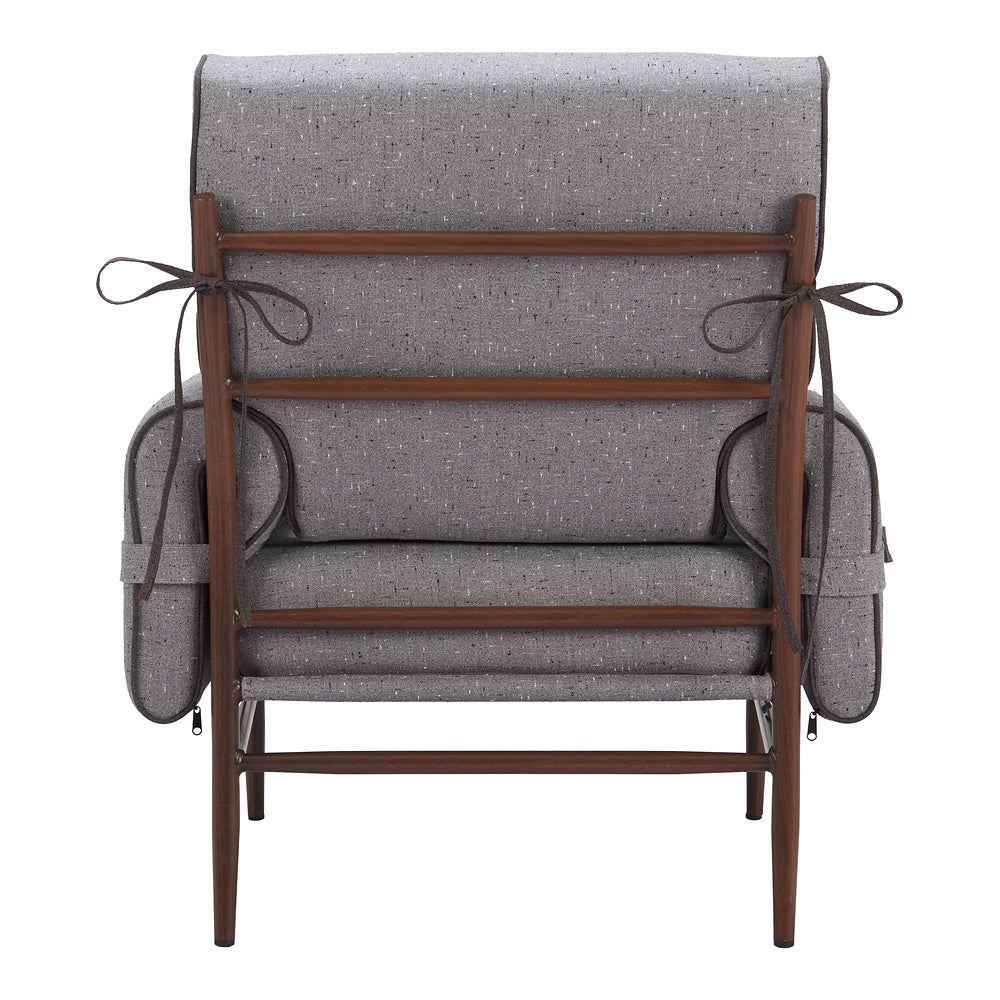 Sillón Ocasional para Salón de Belleza - ZUO KLEM - Gris - Asiento y Respaldo Tapizados en Tejido Texturizado