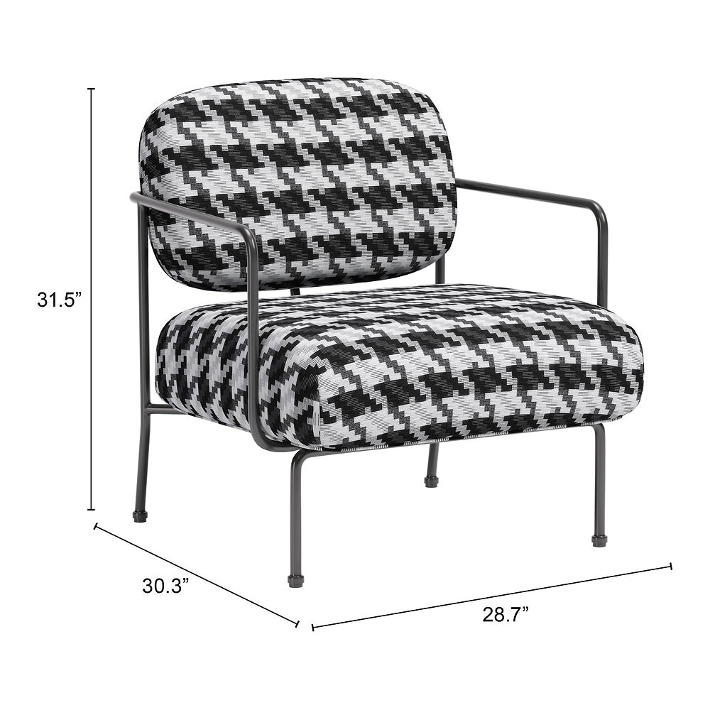 Sillón Ocasional para Área de Descanso - ZUO ULET - Multicolor - Asiento y Respaldo Tapizados en Tejido Texturizado