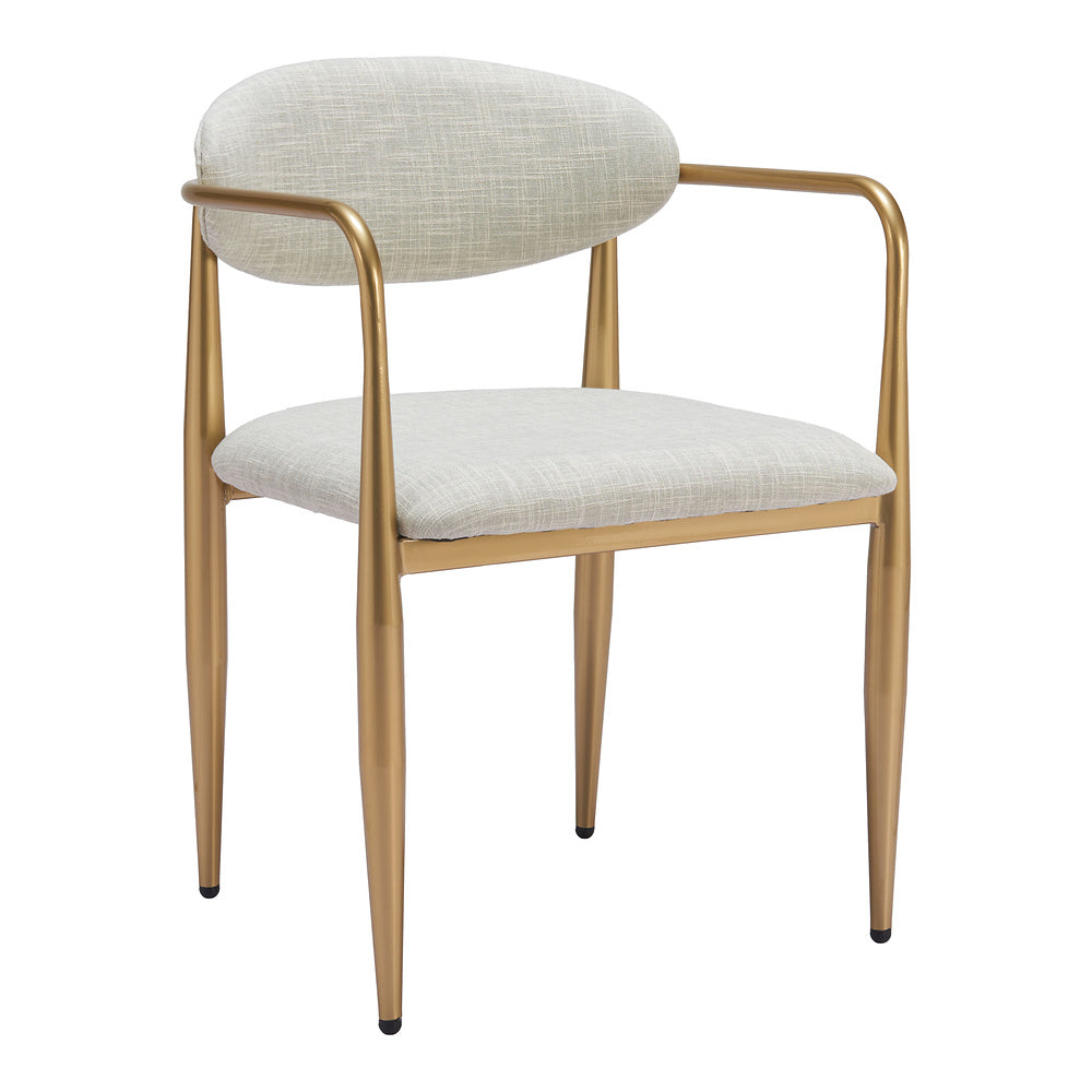 Silla Comercial para Comedor de Empresa - ZUO ZENS - Gris Pluma - Asiento y Respaldo Tapizados en Tejido Texturizado