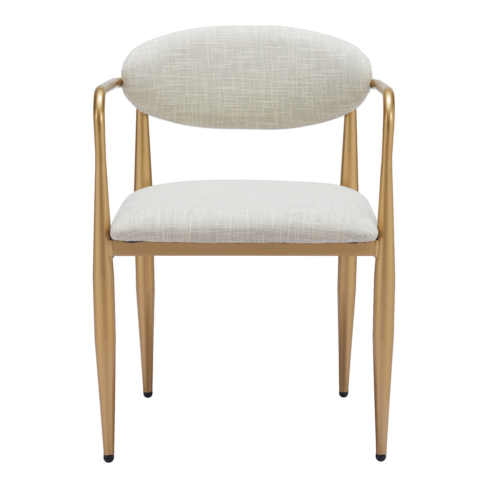 Silla Comercial para Comedor de Empresa - ZUO ZENS - Gris Pluma - Asiento y Respaldo Tapizados en Tejido Texturizado
