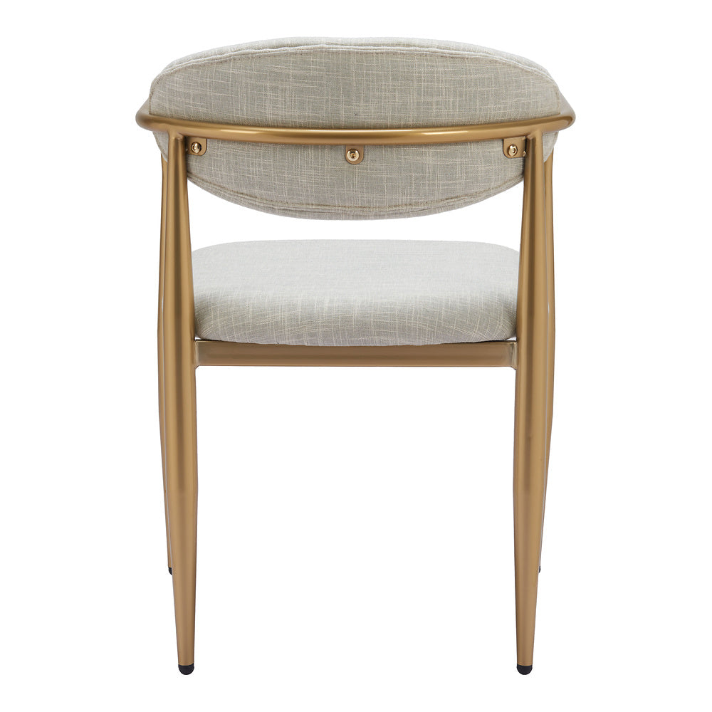 Silla Comercial para Comedor de Empresa - ZUO ZENS - Gris Pluma - Asiento y Respaldo Tapizados en Tejido Texturizado
